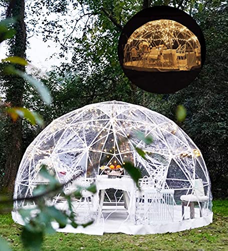 CZGBRO Bubble Tent Dome House Camping Tent 12ft, Garden Outdoor Clear Dome Shelter Geodesic Dome 5-7 Person for Backyard Patios, Canopy Gazebos Screen House Room Lean to Greenhouse