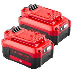 [2-pack] 20v 6.0ah! high-output battery for craftsman v20 lithium battery 20-volt power tools battery cmcb205 cmcb204 cmcb202 cmcb201 cmcb202-2 cmcb204-2