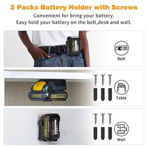 APTOOLER 4 Pack 3.0Ah 12V Max DCB120 Battery Compatible with Dewalt 12V Lithium Battery DCB123 DCB127 DCB122 DCB124 DCB121 Replace for Dewalt 12 Volt Power Tools Batteries with Battery Holder