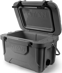 arctic zone titan deep freeze 20q premium ice chest roto cooler with microban antimicrobial protection, gray