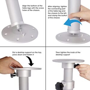 Adjustable Table Leg, Frosted 445‑685mm Aluminum Alloy Removable Telescopic RV Table Stand for Boats for Balconies for Camper