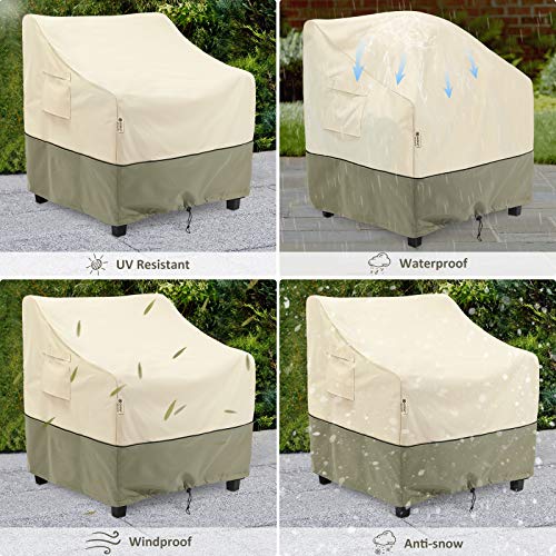 COSFLY Outdoor Furniture Patio Chair Covers Waterproof Clearance, Lounge Deep Seat Cover, Lawn Furnitures Covers Fits up to 32W x 37D x 36H inches(2 Pack)