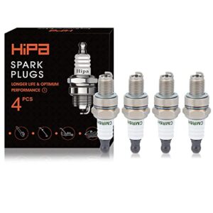 Hipa CMR6H Nickel Copper Core Standard Spark Plug Replace for NGK CMR6H Stihl FS90 FS100 FS110 FS40 FS50 FS56 HL90 HL110 HT100 KM90 BR500(4 Pack)