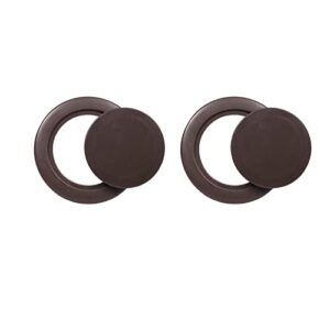 suq i ome 2 sets 2 inch outdoor patio parasol umbrella hole ring plug and cap set, for parasol umbrella table hole cover insert(brown)