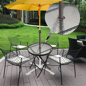 SUQ I OME 2 Sets 2 inch Outdoor Patio Parasol Umbrella Hole Ring Plug and Cap Set, for Parasol Umbrella Table Hole Cover Insert(Brown)