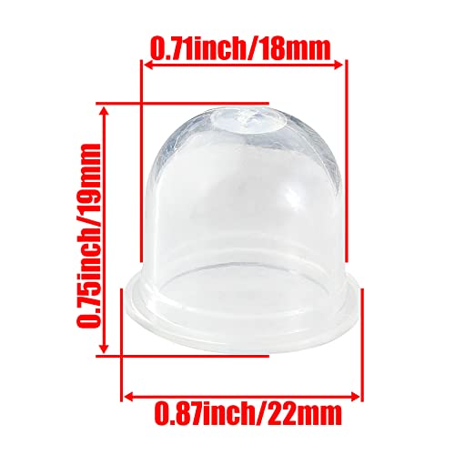 YOFMOO Pack of 5 Primer Bulb Compatible for Chainsaw Trimmers Brushcutter Blower Homelite Echo Ryobi Poulan McCulloch Zama C1Q C1U C1M Series Carburetor 0057003 0058001 12538108660