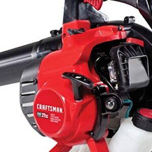 CRAFTSMAN Gas Powered Leaf Blower and Vacuum, Handheld Gas Blower, 205MPH, 27cc, 2-Cycle (BV245)