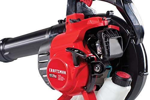 CRAFTSMAN Gas Powered Leaf Blower and Vacuum, Handheld Gas Blower, 205MPH, 27cc, 2-Cycle (BV245)