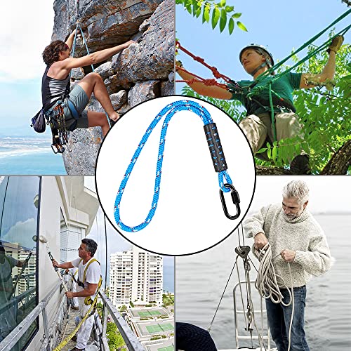 BeneLabel Tree Swing Rope, Hammock Tree Swing Hanging Strap, Heavy Duty Carabiner, for Indoor Outdoor Swing Hammock Playground Set Accessories, 4 ft, 1 Pcs, Blue