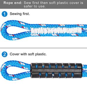 BeneLabel Tree Swing Rope, Hammock Tree Swing Hanging Strap, Heavy Duty Carabiner, for Indoor Outdoor Swing Hammock Playground Set Accessories, 4 ft, 1 Pcs, Blue