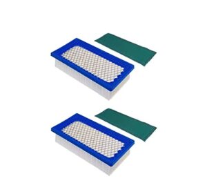 mowfill 2 pack 691643 air filter with pre filter 492889 replace briggs&stratton 4195 496077 691643 generac 691643 john deere am34093 fits 176400 19b400 19e400 19f400 19g700 192400 196400 226400 256400