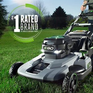 EGO Power+ LM2102SP-A 21-Inch 56-Volt Lithium-ion Self-Propelled Cordless Lawn Mower (2) 4.0Ah Battery and Rapid Charger Included,Black