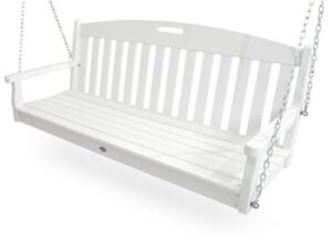 trex outdoor furniture yacht club swing, classic white