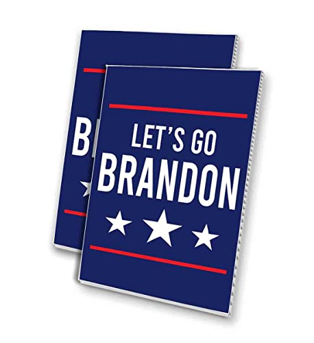 Let's Go Brandon (24" x 36") 4Mm Corrugated Plastic Panel, Graphics Applied to 1 Side (Pk of 2) | Trump, Biden, Political, MAGA, Republican, FJB