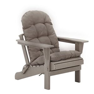 indoor outdoor adirondack chair cushion, patio rocking chairs cushions, waterproof sun protection (brown)
