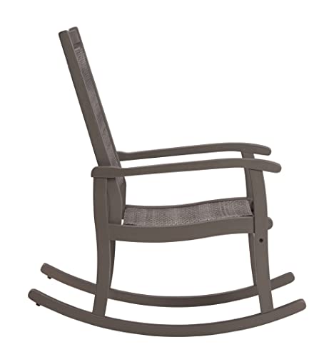 Signature Design by Ashley Outdoor Emani Eucalyptus Patio Rocking Chair, Gray