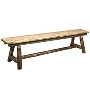 log furniture – 6′ plank bench
