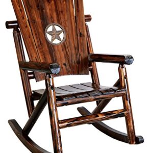 Leigh Country TX 93621 Char-Log Star Medallion Rocker, Brown