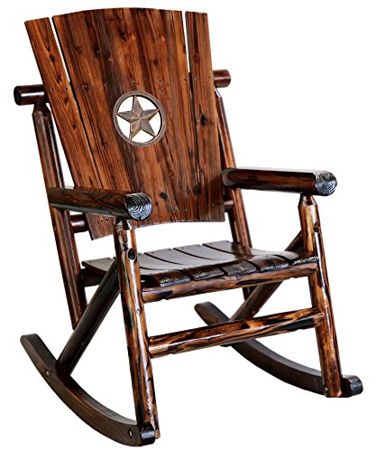 Leigh Country TX 93621 Char-Log Star Medallion Rocker, Brown