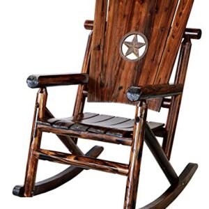 Leigh Country TX 93621 Char-Log Star Medallion Rocker, Brown