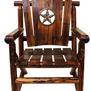 Leigh Country TX 93621 Char-Log Star Medallion Rocker, Brown