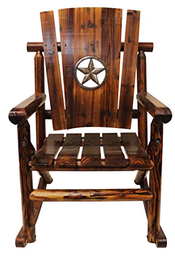 Leigh Country TX 93621 Char-Log Star Medallion Rocker, Brown