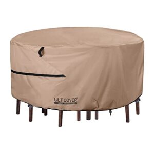 ultcover round patio furniture cover – outdoor waterproof table with chair set cover 60 inch