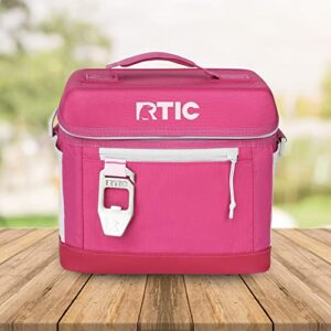 RTIC 8 Can Everyday Cooler, Soft Sided Portable Insulated Cooling for Lunch, Beach, Drink, Beverage, Travel, Camping, Picnic, for Men and Women, Very Berry