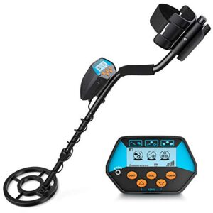 metal detector tilswall professional for kids, high accuracy adjustable, 8.5 inch search coil waterproof with lcd display, all metal & disc mode easy to use