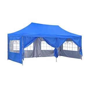 klismos 10×20 pop up canopy tent outdoor party wedding gazebos with sidewalls blue