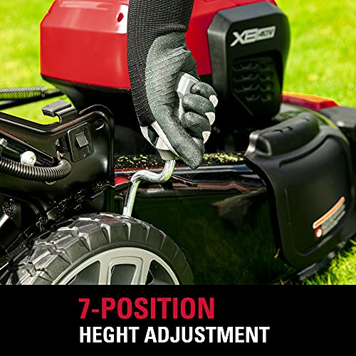 Powerworks XB 40V 21" Brushless Cordless Push Mower, Electric Self-Propelled Lawn Mower for Garden, with 4Ah Battery and Charger Included