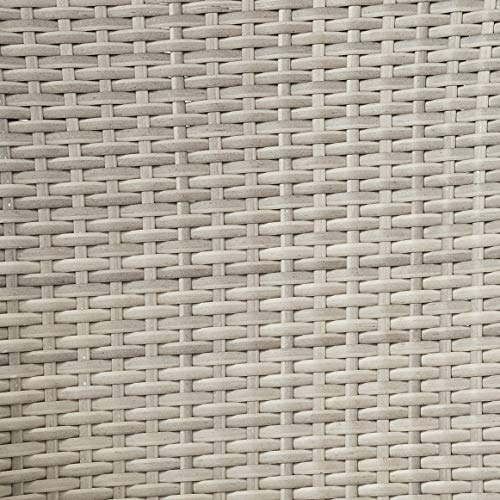 Modway Conduit Wicker Rattan Outdoor Patio Dining Arm Chair with Cushion in Light Gray White