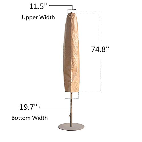 Abba Patio Market Patio Umbrella Cover, 11 Ft, Brown