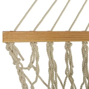 Original Pawleys Island 13DCOT Large Oatmeal DURACORD Rope Hammock with Free Extension Chains & Tree Hooks, Handcrafted in The USA, Accommodates 2 People, 450 LB Weight Capacity, 13 ft. x 55 in.