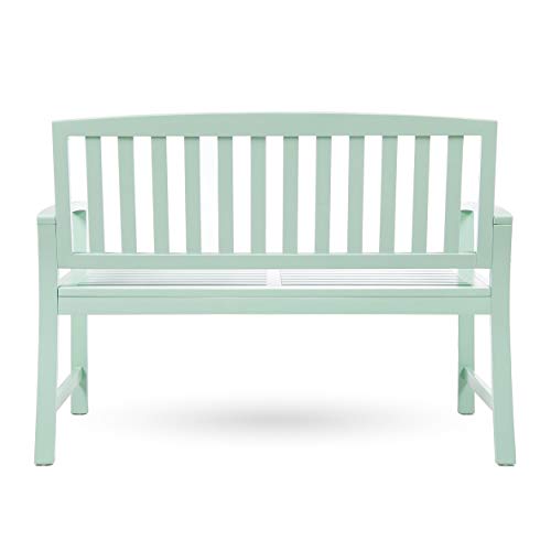 Christopher Knight Home Laurel Farmhouse Cottage Acacia Wood Bench, Light Mint
