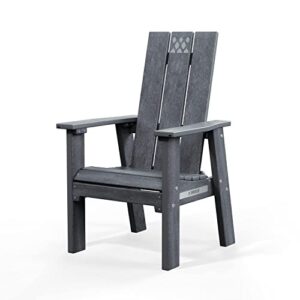 breeo x series chair | poly lumber adirondack fire pit seat | gray