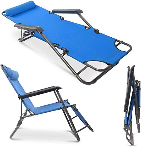 Teekland Folding Camping Reclining Chairs,Portable Zero Gravity Chair,Outdoor Lounge Chairs, Patio Outdoor Pool Beach Lawn Recliner