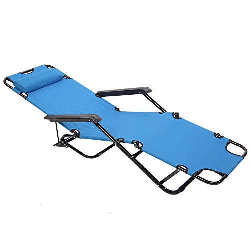 Teekland Folding Camping Reclining Chairs,Portable Zero Gravity Chair,Outdoor Lounge Chairs, Patio Outdoor Pool Beach Lawn Recliner