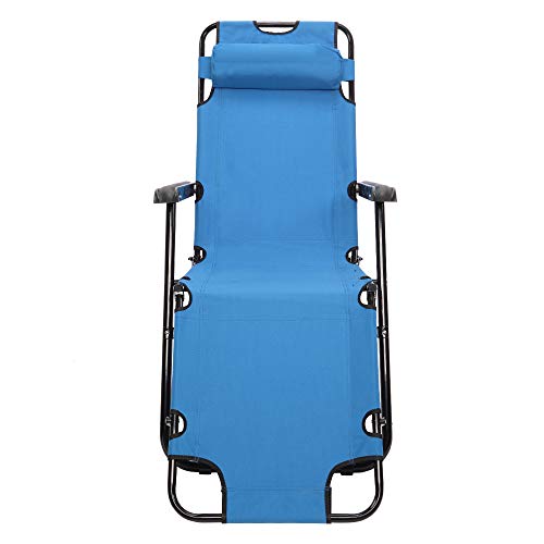 Teekland Folding Camping Reclining Chairs,Portable Zero Gravity Chair,Outdoor Lounge Chairs, Patio Outdoor Pool Beach Lawn Recliner