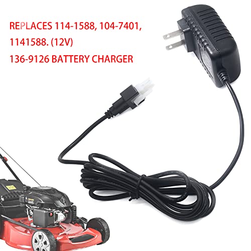 Vanshly Battery Charger 114-1588 Compatible with Toro Lawnboy 22" Lawn Mower, Replaces 136-9126 104-7401 1141588 (12V), Battery Charger Part