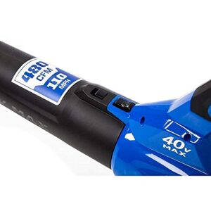 Kobalt 40-Volt Lithium Ion (Li-ion) 480-CFM 110-MPH Medium-Duty Baretool Cordless Electric Leaf Blower (Tool Only - Battery/Charger Not Included)