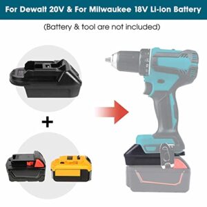 Alian DM18M Battery Adapter for Dewalt 20V for Milwaukee 18V Battery M18 Convert to for MAKITA Battery,for Makita Power Tools,with USB Charging