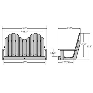 highwood AD-SW1CW52-WAE Classic Westport Porch Swing, 4 Feet, Whitewash