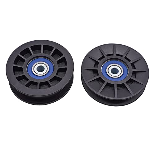 V-Groove Idler Pulley & Flat Idler Pulley Set 532194327 532194326 Replacement for Husqvarna/Poulan/Craftsman/Snapper