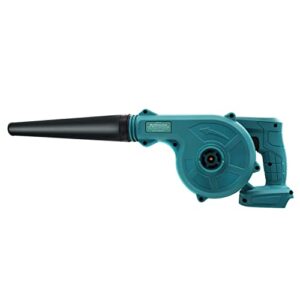 waithome cordless portable strong electric leaf air blower suction(5 fittings) key force compatible with makita 18v/20v battery(tool only), strong motor, for dust, snow, yard cleaning