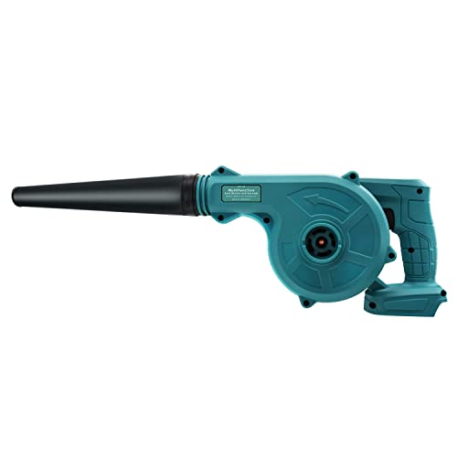 WAITHOME Cordless Portable Strong Electric Leaf Air Blower Suction(5 Fittings) Key Force Compatible with Makita 18V/20V Battery(Tool ONLY), Strong Motor, for Dust, Snow, Yard Cleaning