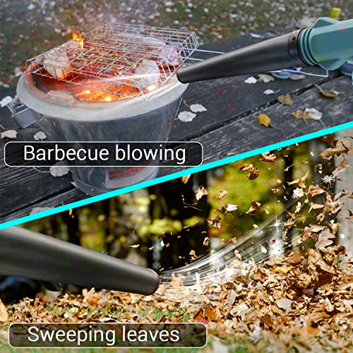 WAITHOME Cordless Portable Strong Electric Leaf Air Blower Suction(5 Fittings) Key Force Compatible with Makita 18V/20V Battery(Tool ONLY), Strong Motor, for Dust, Snow, Yard Cleaning