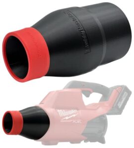 stubby nozzle co. stubby car drying nozzle for milwaukee m18 fuel single battery leaf blowers (2724-20 and 2728-20)