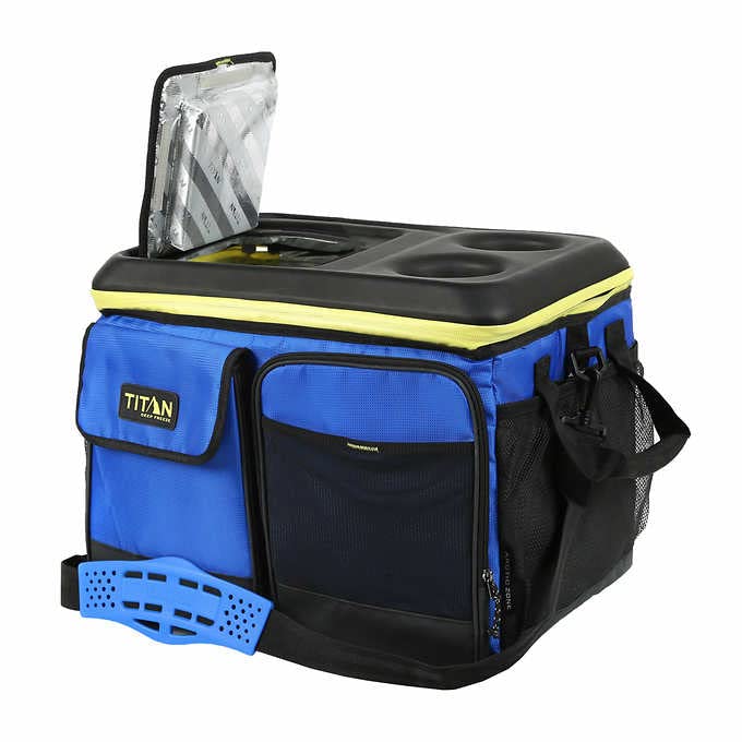 Titan 50-Can Collapsible Cooler Blue