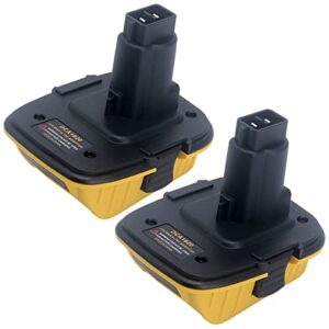 biswaye 2-pack dca1820 adapter replacement for dewalt 18v to 20v battery, compatible with dewalt 20v battery dcb206 dcb201 dcb609 to 18v xrp battery dc9096 dc9098 dw9096 dw9099